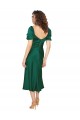 Affordable A-Line Sweetheart Silky Satin Midi Length Hunter Formal Evening Dress Canada