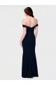 Affordable Mermaid Off the Shoulder Stretch Crepe Long Ivory Formal Evening Dress Canada