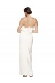 Affordable Sheath High Neck Stretch Satin Long Ivory Formal Evening Dress Canada