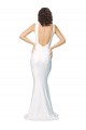 Affordable Sheath High Neck Stretch Crepe Long Ivory Formal Evening Dress Canada