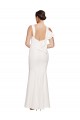 Affordable Sheath Square Neck Stretch Crepe Long Ivory Formal Evening Dress Canada