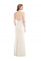 Affordable Trumpet Halter Neck Stretch Crepe Long Ivory Semi Formal Evening Dress Canada