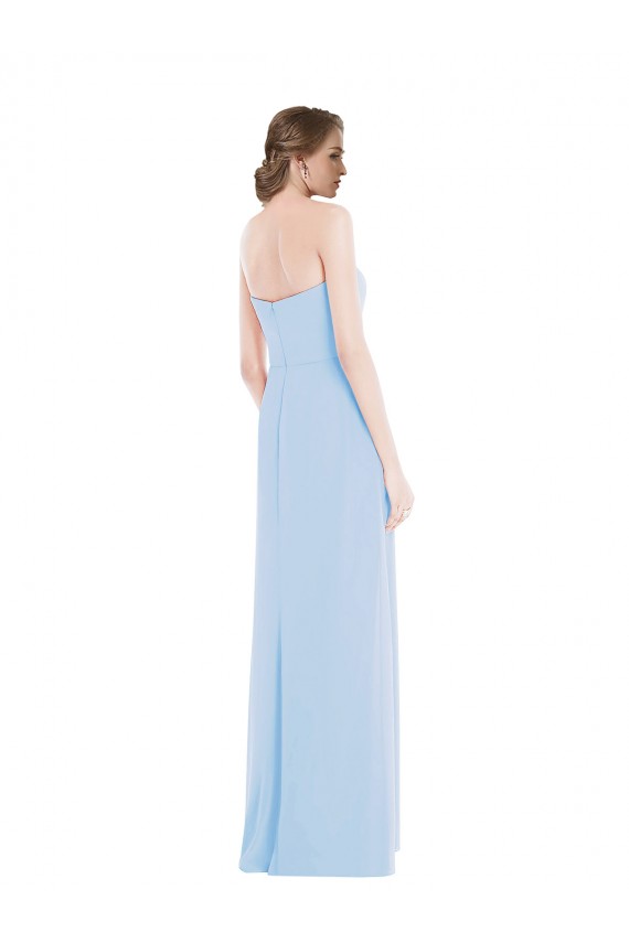 Affordable A-Line Sweetheart Soft Chiffon Long Light Sky Blue Formal Dress Canada