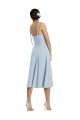 Affordable A-Line Sweetheart Stretch Crepe Midi Length Light Sky Blue Evening Dress Canada
