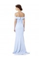 Affordable Mermaid High Neck Stretch Crepe Long Light Sky Blue Formal Evening Dress Canada