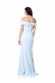 Affordable Mermaid High Neck Stretch Crepe Long Light Sky Blue Evening Gown Canada