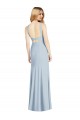 Affordable Trumpet High Neck Stretch Crepe Long Light Sky Blue Formal Evening Dress Canada