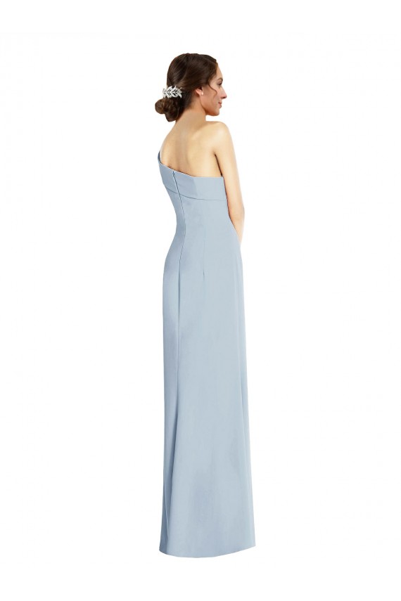 Affordable Trumpet Off the Shoulder Stretch Crepe Long Light Sky Blue Formal Evening Dress Canada