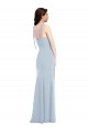 Affordable Trumpet Strapless Stretch Crepe Long Light Sky Blue Evening Gown Canada