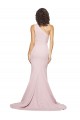 Affordable Sheath One Shoulder Stretch Crepe Sweep Train Mauve Semi Formal Evening Dress Canada