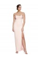 Affordable Mermaid Cowl Neck Stretch Satin Long Formal Evening Dress Canada