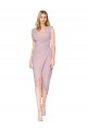 Affordable Mermaid High Neck Soft Chiffon Cocktail Length Primrose High Low Evening Dress Canada