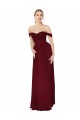Affordable Mermaid High Neck Soft Chiffon Long Burgundy Formal Dress Canada