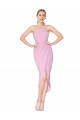 Affordable Mermaid High Neck Stretch Crepe Knee Length Orchid Evening Dress Canada