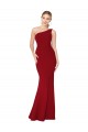 Affordable Mermaid High Neck Stretch Crepe Long Burgundy Formal Evening Dress Canada