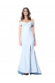 Affordable Mermaid High Neck Stretch Crepe Long Light Sky Blue Evening Gown Canada