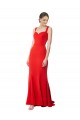 Affordable Mermaid High Neck Stretch Crepe Long Red Formal Evening Dress Canada