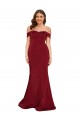 Affordable Mermaid Off the Shoulder Spandex Long Burgundy Formal Plus Size Evening Dress Canada