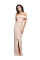 Affordable Mermaid Off the Shoulder Stretch Crepe Long Nude Formal Evening Dress Canada