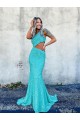 Affordable Mermaid One Shoulder Velvet Sequins Sweep Train Velvet Sequin Evening Dress Canada