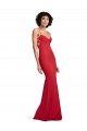 Affordable Mermaid Spaghetti Straps Stretch Crepe Long Red Evening Dress Canada