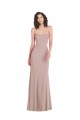 Affordable Mermaid Strapless Stretch Crepe Long Dusty Pink Formal Evening Dress Canada