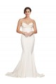 Affordable Mermaid Strapless Stretch Satin Sweep Train Ivory Formal Evening Dress Canada