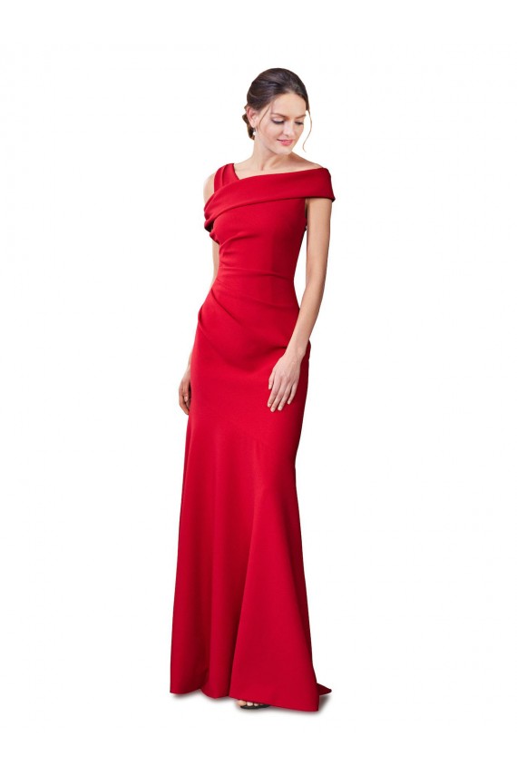 Affordable Mermaid Stretch Crepe Long Red Formal Evening Dress Canada