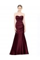 Affordable Mermaid Sweetheart Satin Long Burgundy Formal Evening Dress Canada