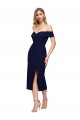 Affordable Mermaid Sweetheart Stretch Crepe Midi Length Dark Navy Formal Evening Dress Canada