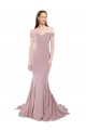 Affordable Mermaid Sweetheart Stretch Crepe Sweep Train Dusty Pink Evening Dress Canada
