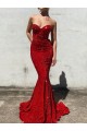 Affordable Mermaid Sweetheart Velvet Sequins Court Train Burgundy Velvet Sequin Evening Dress Canada