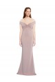 Affordable Mermaid V-Neck Stretch Crepe Long Dusty Pink Formal Evening Dress Canada