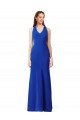 Affordable Mermaid V-Neck Stretch Crepe Long Royal Blue Formal Evening Dress Canada