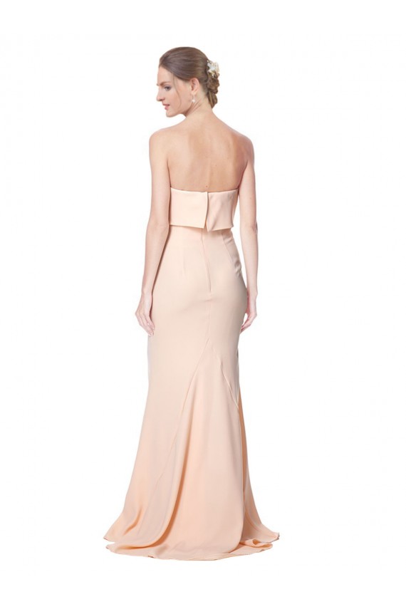 Affordable Mermaid High Neck Stretch Crepe Long Nude Black Tie Evening Dress Canada