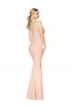 Affordable Mermaid High Neck Stretch Crepe Long Nude Formal Dress Canada
