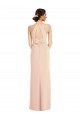 Affordable Trumpet Halter Neck Stretch Crepe Long Nude Formal Evening Dress Canada