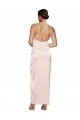 Affordable A-Line One Shoulder Silky Satin Long Pink Semi Formal Evening Dress Canada