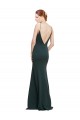 Affordable A-Line V-Neck Stretch Crepe Long Pink Formal Dress Canada