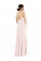 Affordable Trumpet Halter Neck Stretch Crepe Long Pink Formal Evening Dress Canada