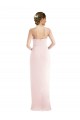 Affordable Trumpet Halter Neck Stretch Crepe Long Pink Semi Formal Evening Dress Canada