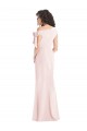 Affordable Trumpet Off the Shoulder Stretch Crepe Long Pink Formal Evening Dress Canada