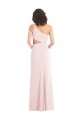 Affordable Trumpet One Shoulder Stretch Crepe Long Pink Formal Evening Dress Canada
