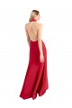 Affordable A-Line High Neck Stretch Crepe Long Red Formal Evening Dress Canada