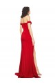 Affordable A-Line Sweetheart Silky Satin Long Red Formal Evening Dress Canada