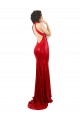 Affordable Mermaid High Neck Sequin Long Red Formal Evening Dress Canada