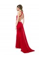 Affordable Mermaid High Neck Stretch Crepe Long Red Formal Evening Gowns Canada