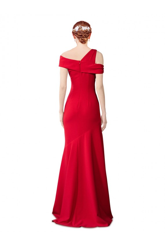 Affordable Mermaid Stretch Crepe Long Red Formal Evening Dress Canada