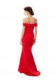Affordable Mermaid High Neck Stretch Crepe Long Red Formal Evening Gown Canada