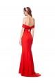 Affordable Mermaid High Neck Stretch Crepe Long Red Evening Gown Canada